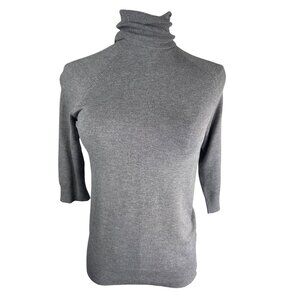 2/$30 ZARA Gray Small Turtleneck SweaterLightweight Soft Knit 3/4 Sleeve